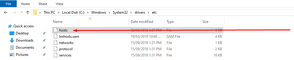 How to point a domain to a server using hosts file in Windows? 1 hosts file