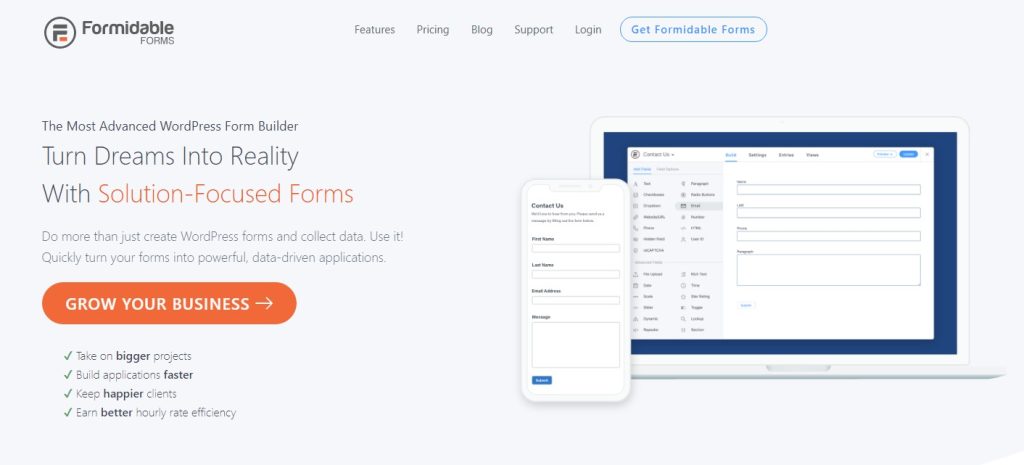 7 Most Popular Contact Form Plugins for Your WordPress Website 5 Formidable forms