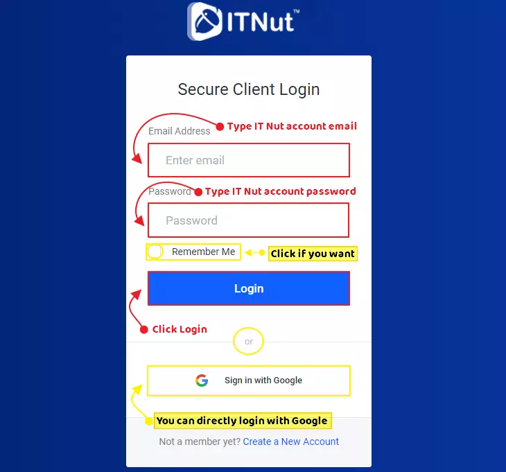 How to log in to my IT Nut Hosting account? 2 IT Nut Register Account