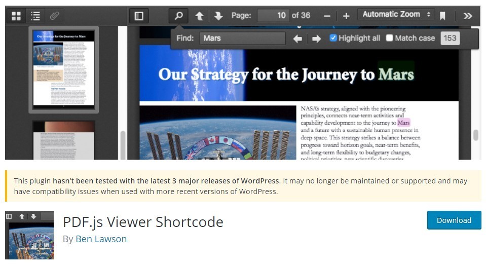 7 Best PDF Viewers Plugins for WordPress 7 PDf.js Viewer Shortcode