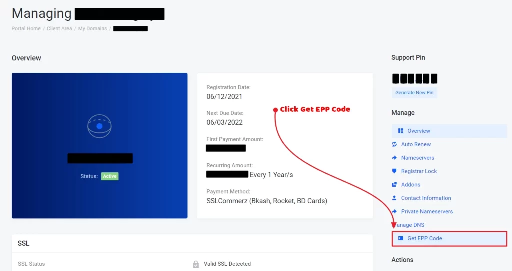 What is EPP Code for my Domain? 3 image2 11