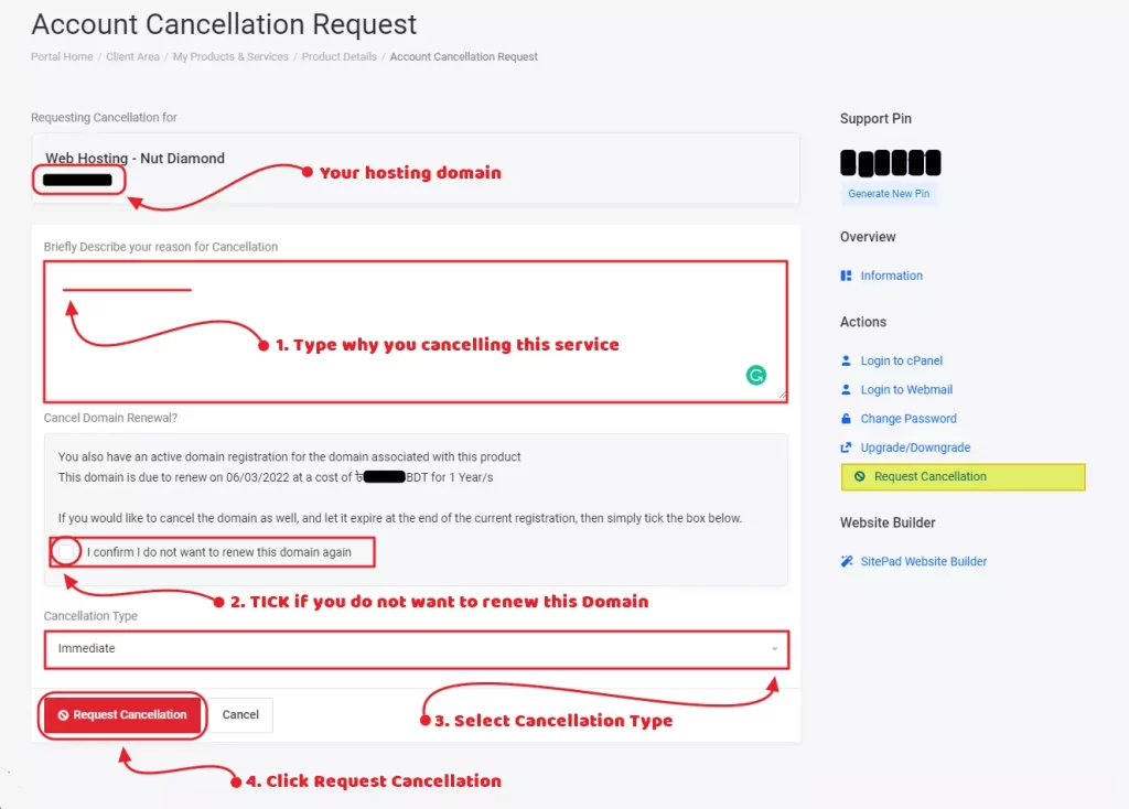 How To Request Cancellation Of Your Hosting Service? 4 image4 1 1