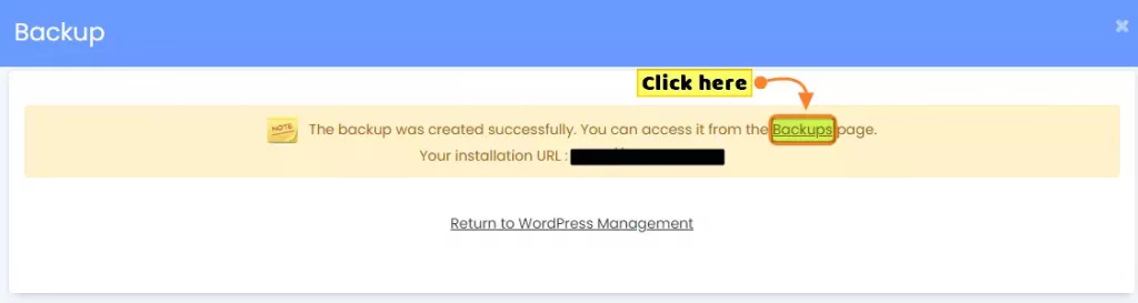 How to download and restore WordPress backup using Softaculous? 5 Backup download by softaculous 17